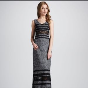 Free People / Black & Grey Maxi Dres with Lace